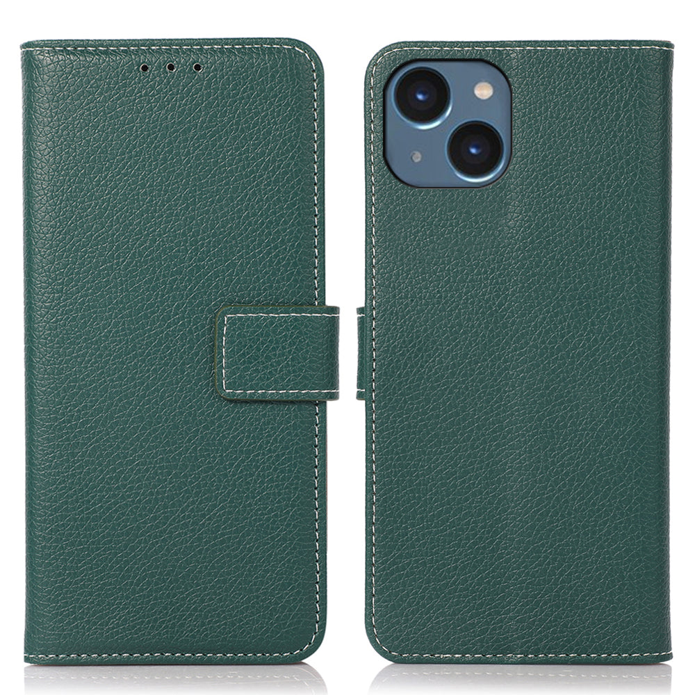 For iPhone 15 Litchi Texture PU Leather Wallet Case Shockproof Phone Cover with Stand For iPhone 15 Litchi Texture PU Leather Wallet Case Shockproof Phone Cover with Stand